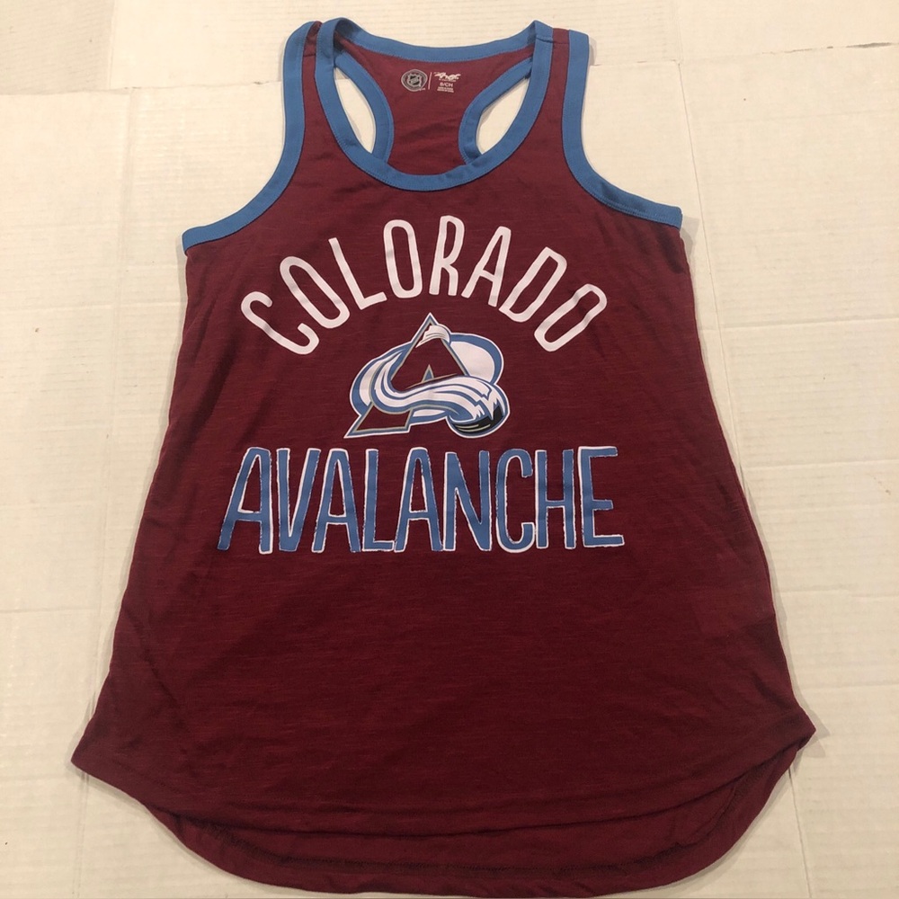 4Her Women’s Size Small NHL Colorado Avalanche Racerback Hockey Tank NWOT